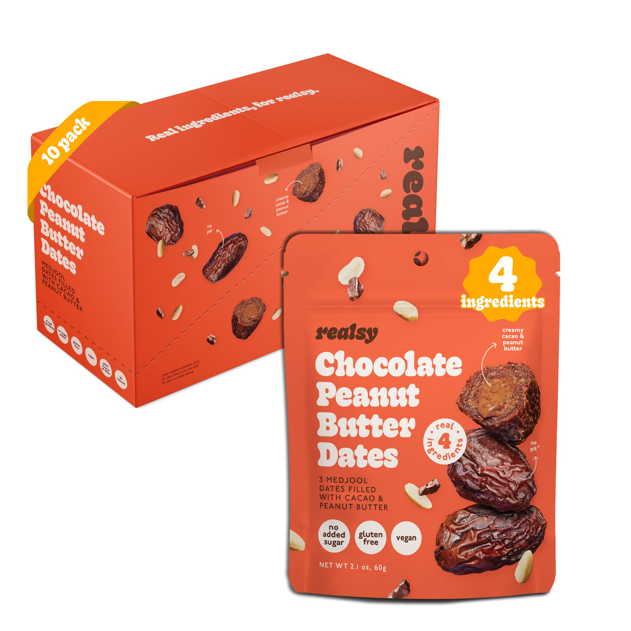 Chocolate Peanut Butter-Filled Dates | Snack Packs – realsy