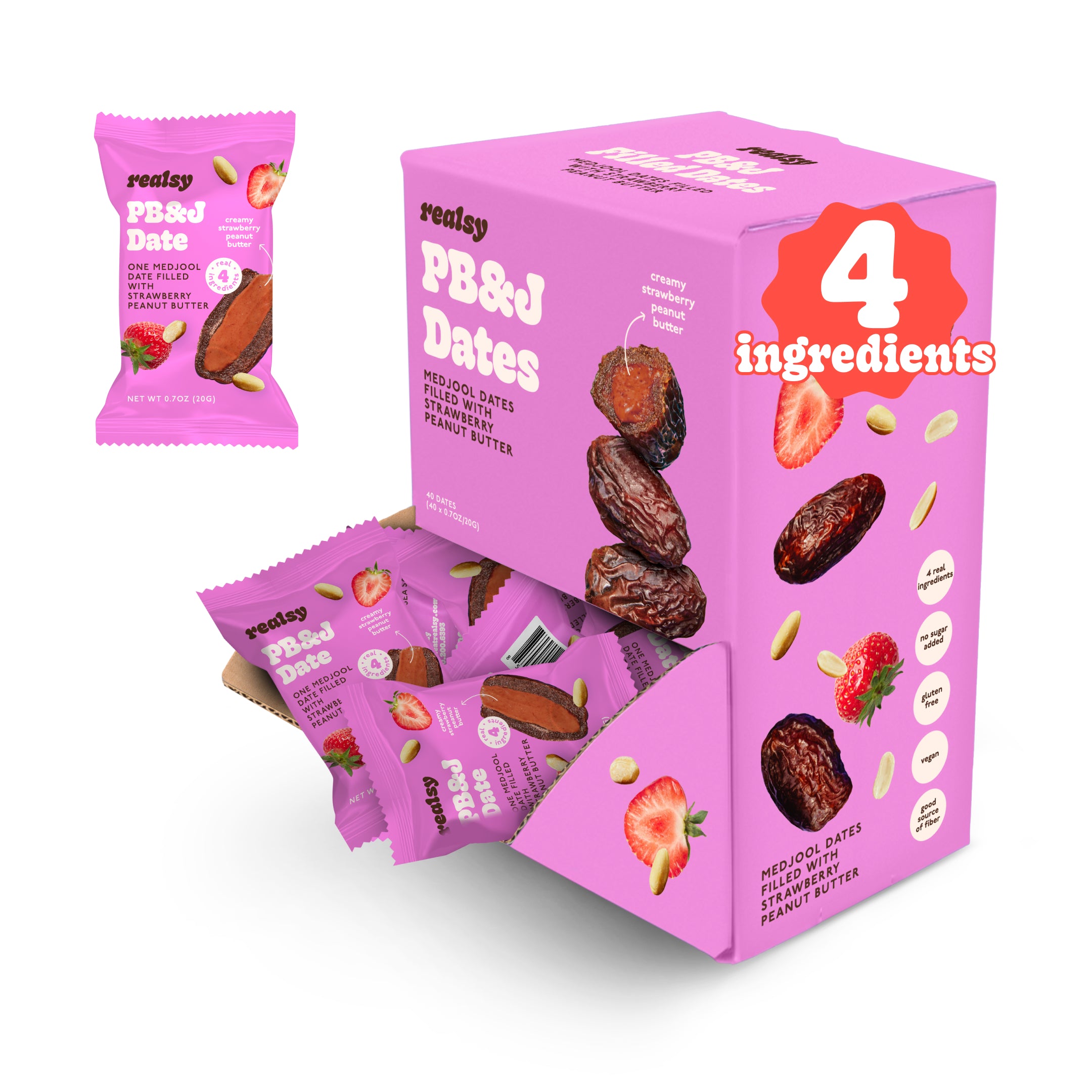 PB&J-Filled Dates | Individually Wrapped