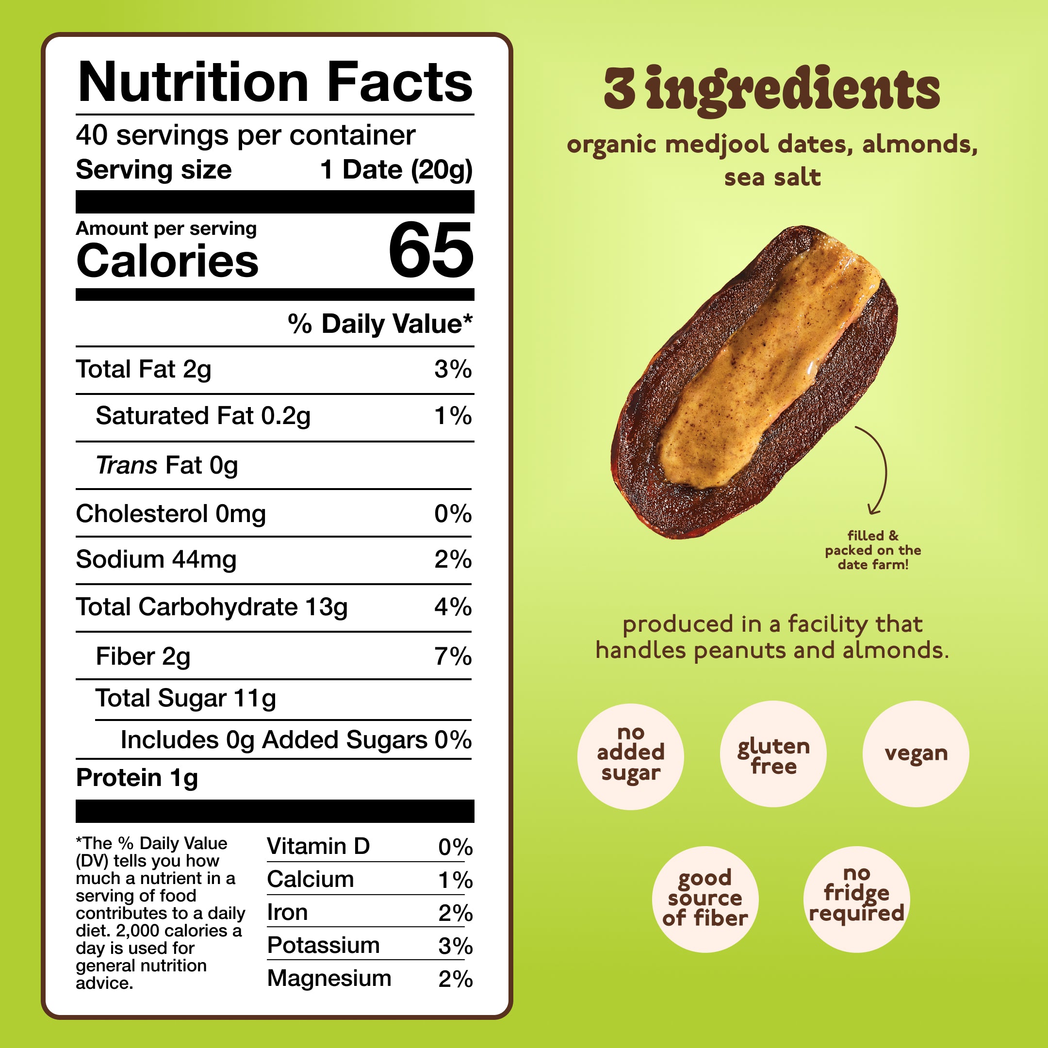 Almond Butter Dates | Individually Wrapped