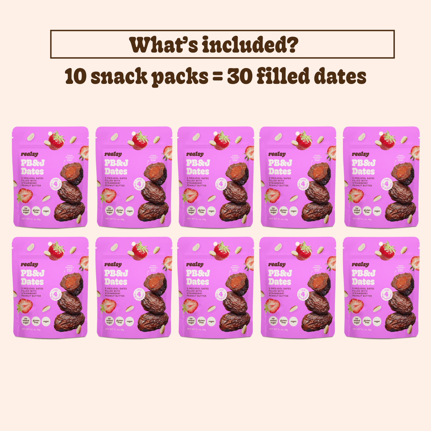 PB&J Dates | Snack Packs