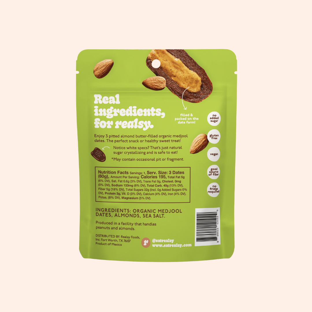 Almond Butter Dates | Snack Packs