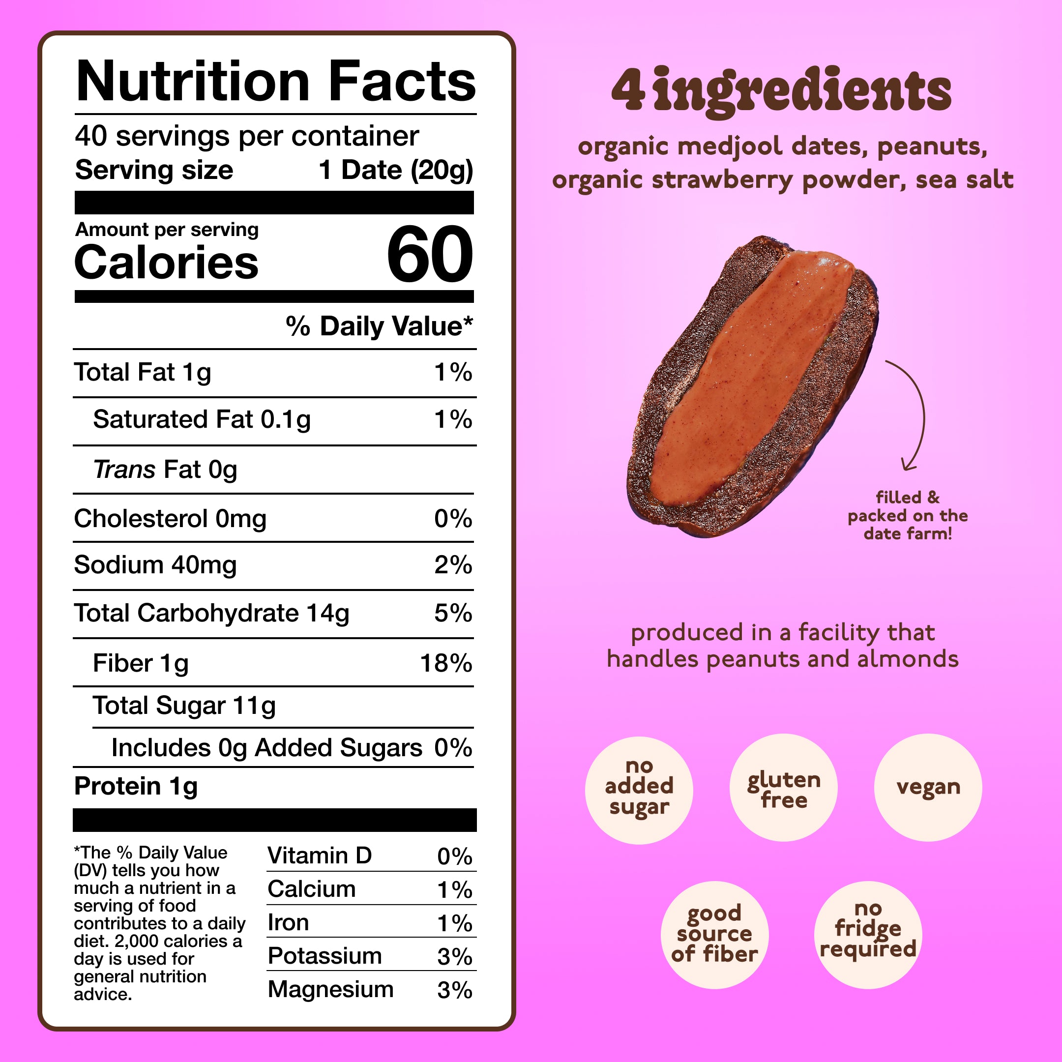 PB&J-Filled Dates | Individually Wrapped