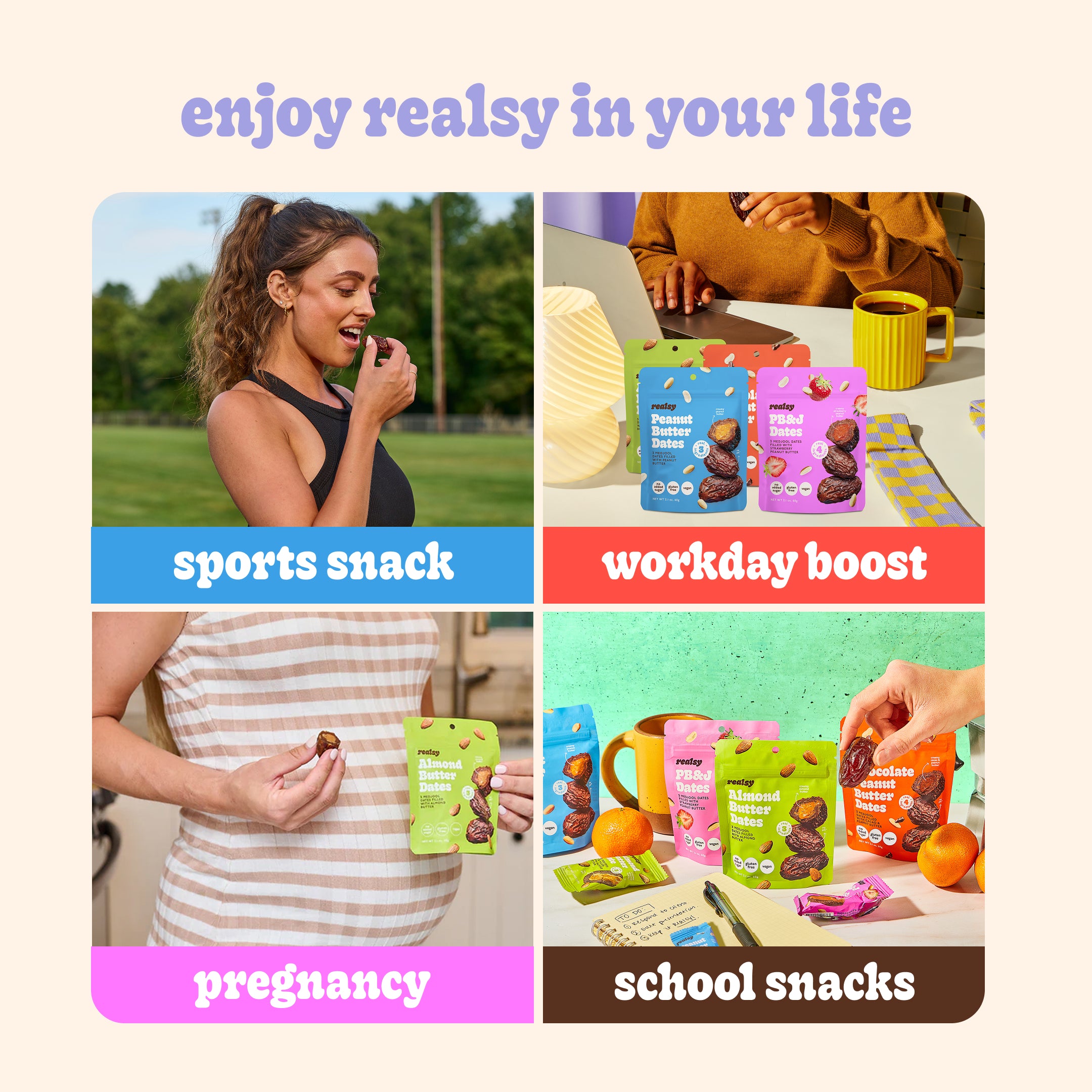 Variety Pack of Nut Butter-Filled Dates | Snack Packs