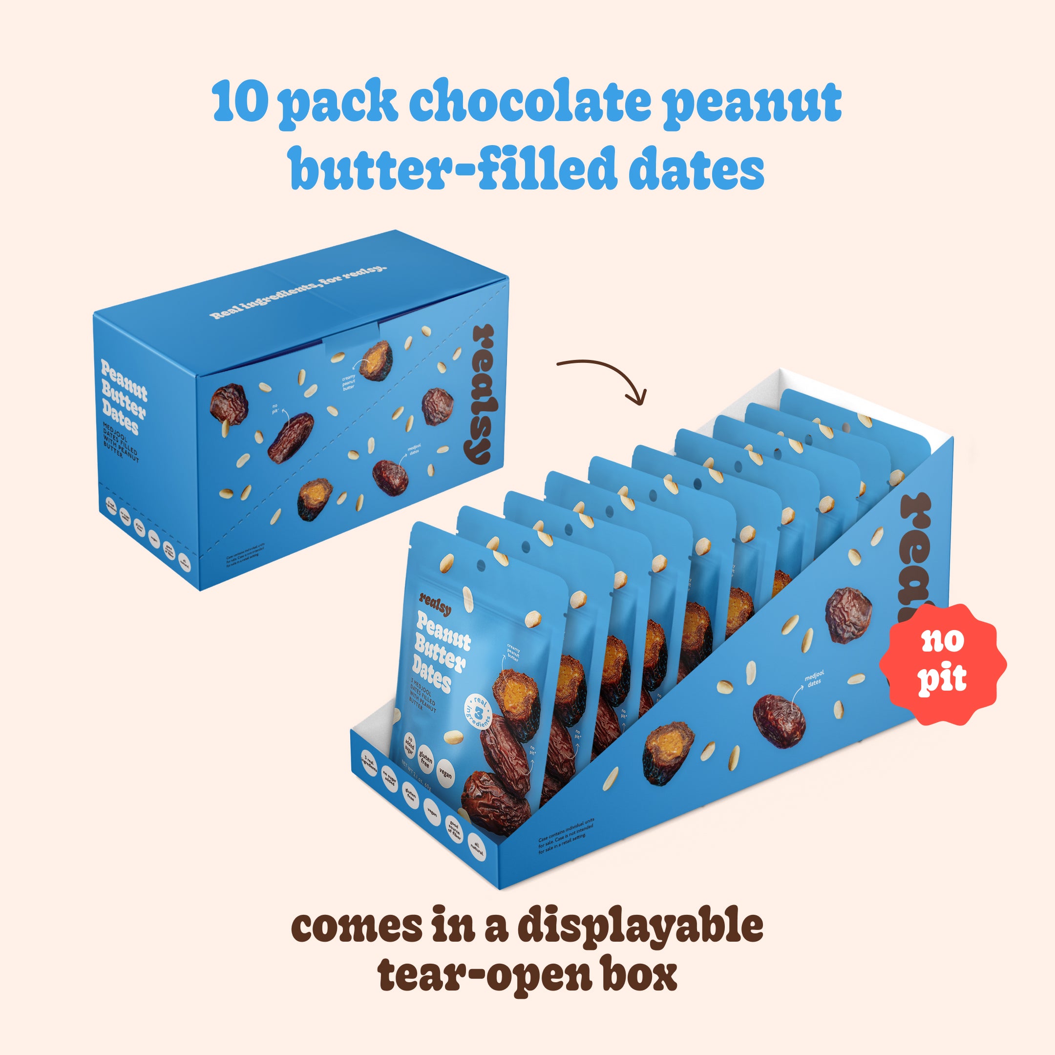 Peanut Butter-Filled Dates | Snack Packs