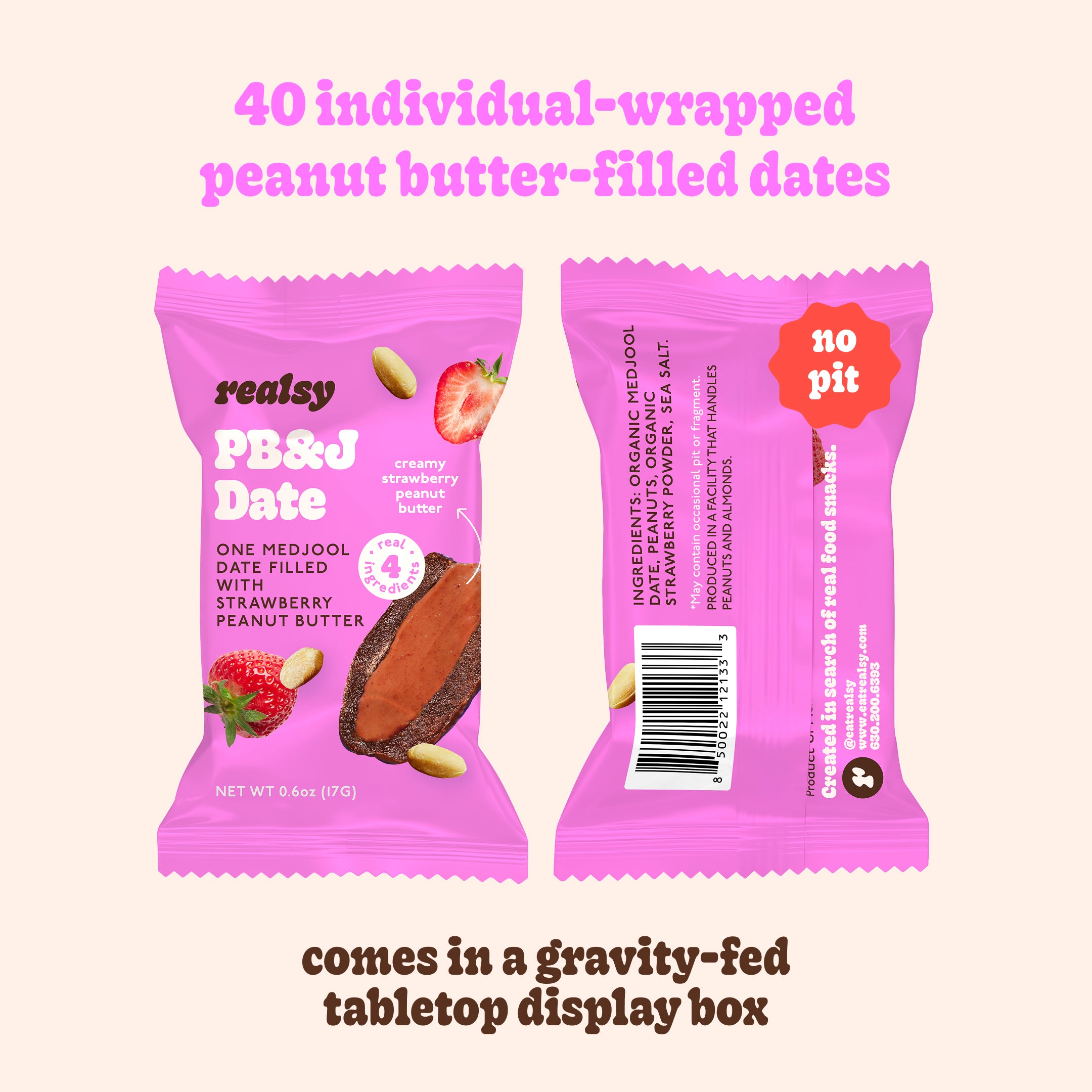 PB&J-Filled Dates | Individually Wrapped