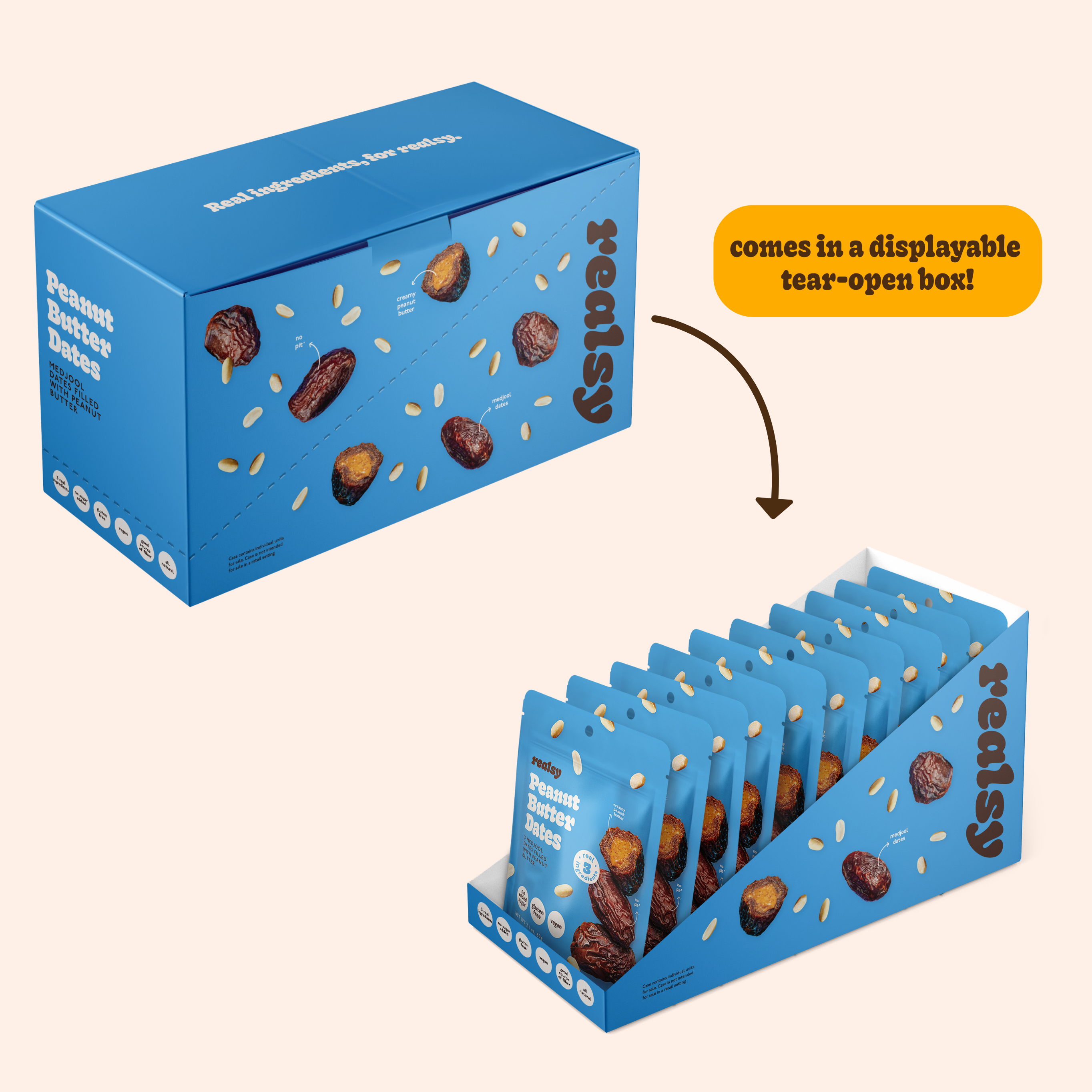 Peanut Butter Dates | Snack Packs