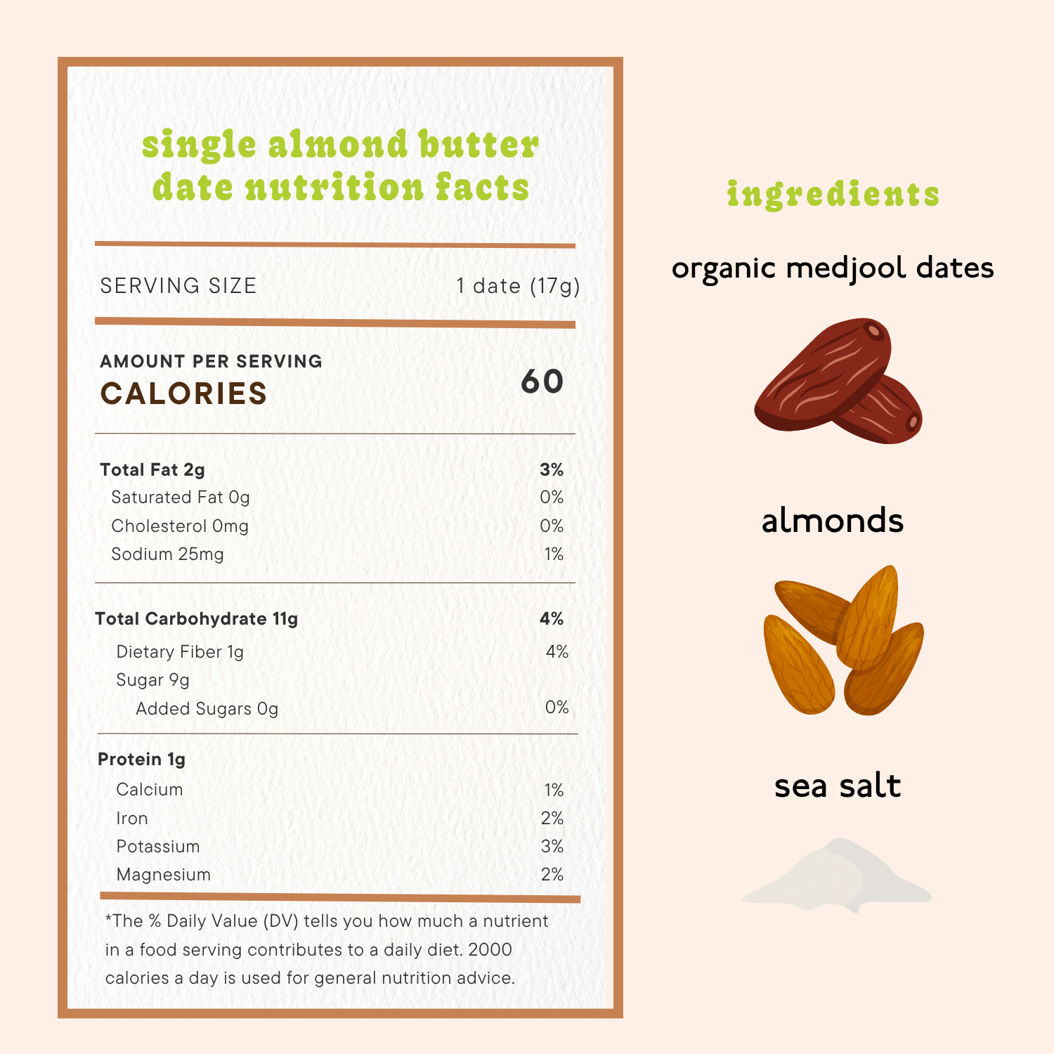 Almond Butter Dates | Individually Wrapped (40 count)