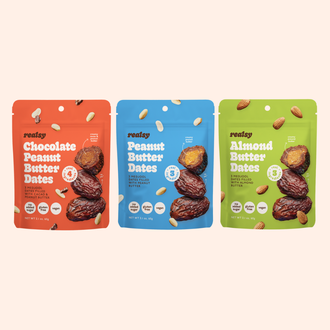 Variety Pack Nut Butter Dates | Snack Packs