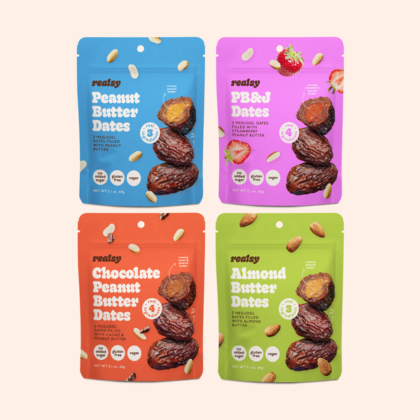 Variety Pack Nut Butter Dates | Snack Packs – realsy