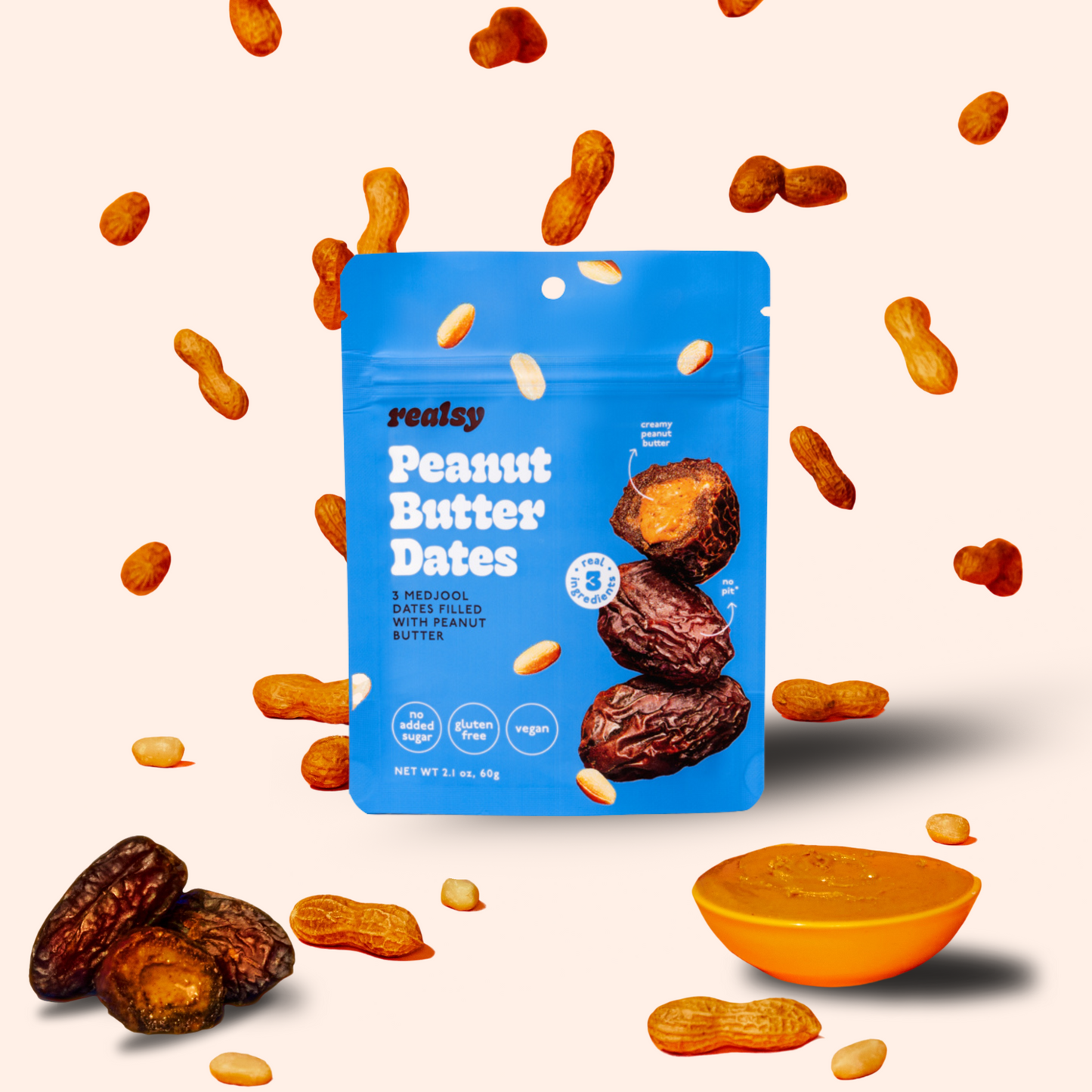 Peanut Butter Dates | Snack Packs